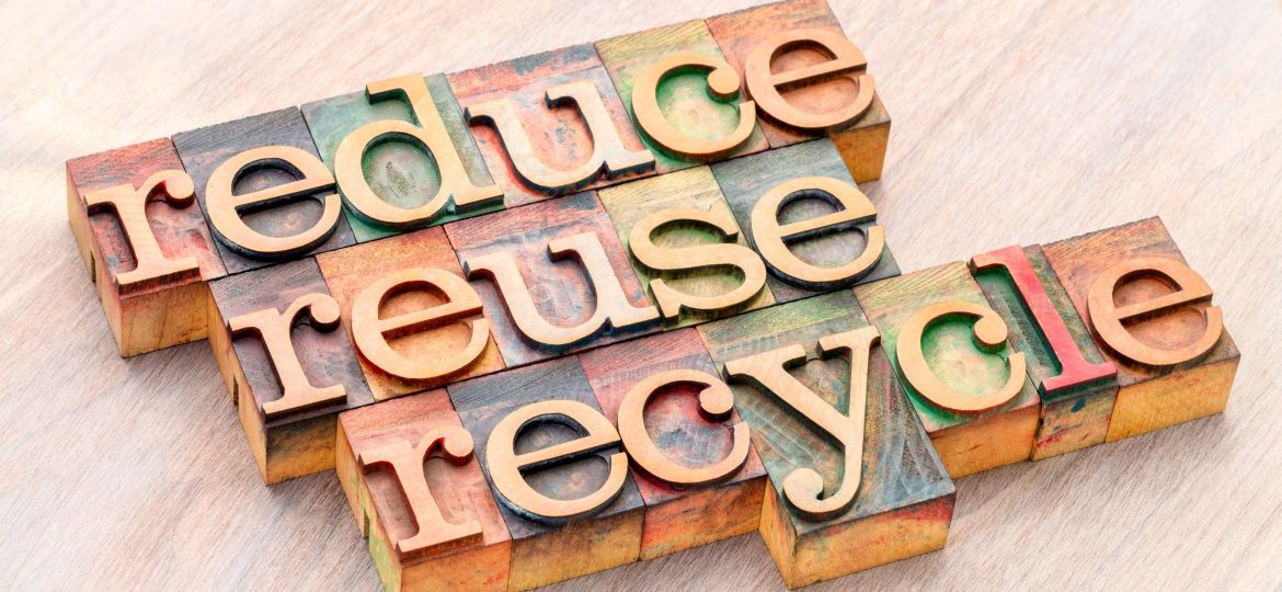 reduce, reuse and recycle - resource conservation